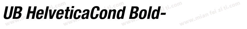UB HelveticaCond Bold字体转换